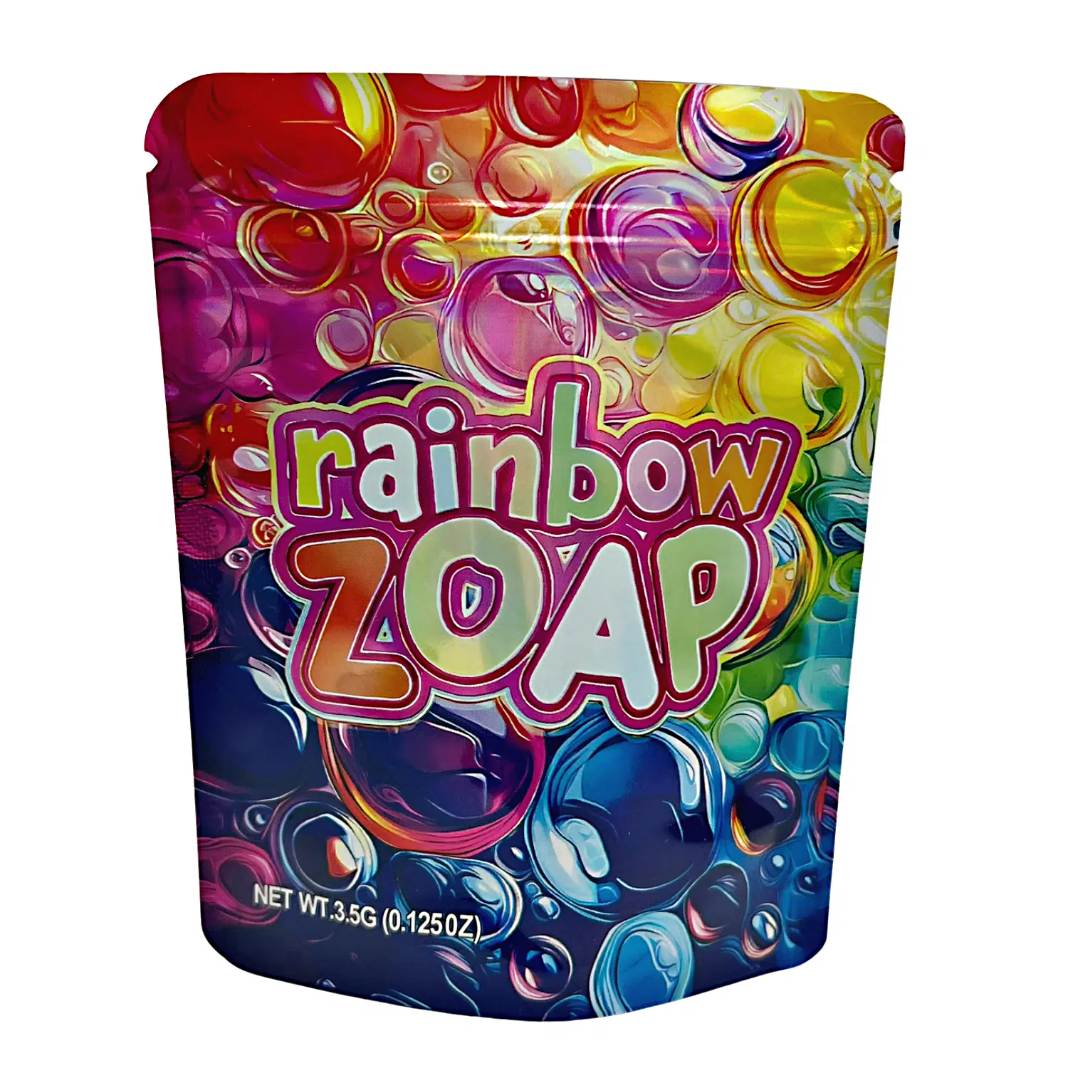 3.5 Gram Mylar Bag – Premium Smell-Proof Packaging - Rainbow Zoap (50 Count) MB-35G-069