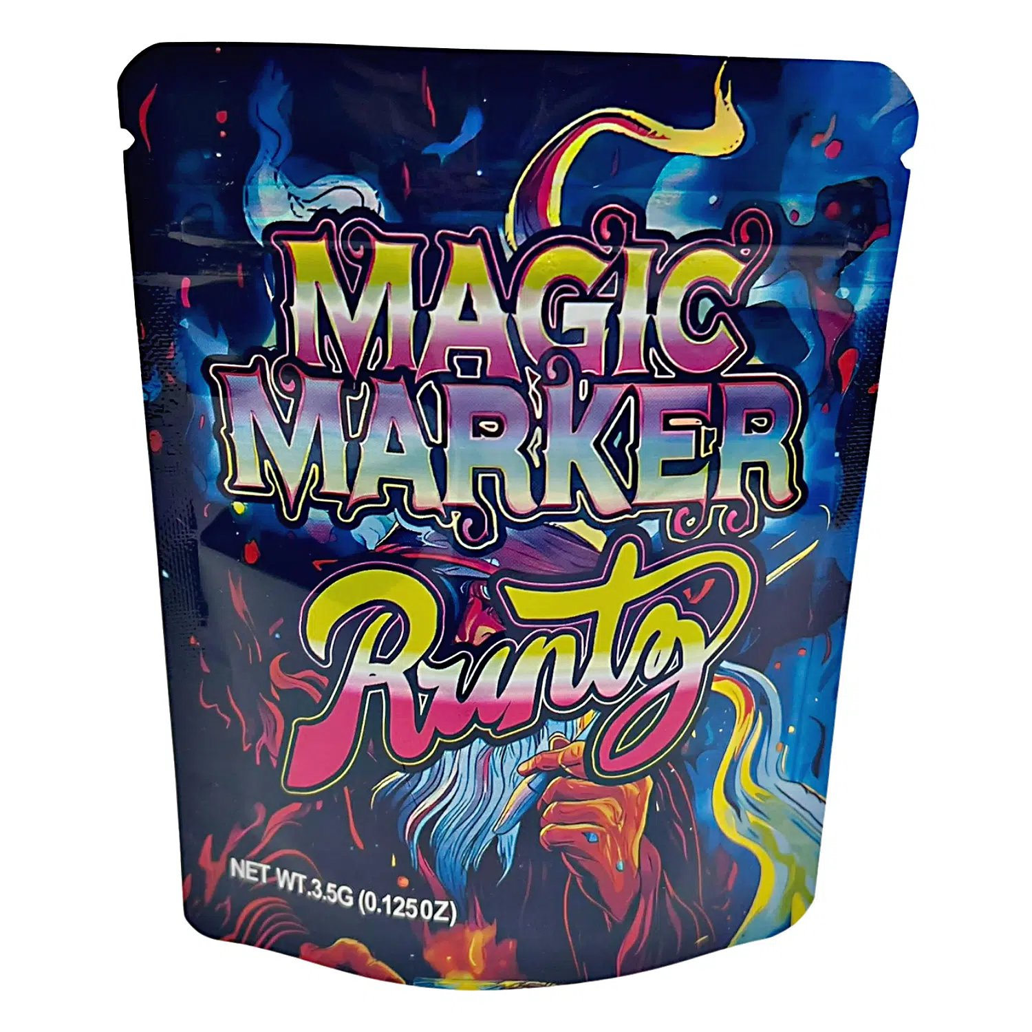 3.5 Gram Mylar Bag – Premium Smell-Proof Packaging - Magic Marker Runtz (50 Count) MB-35G-071