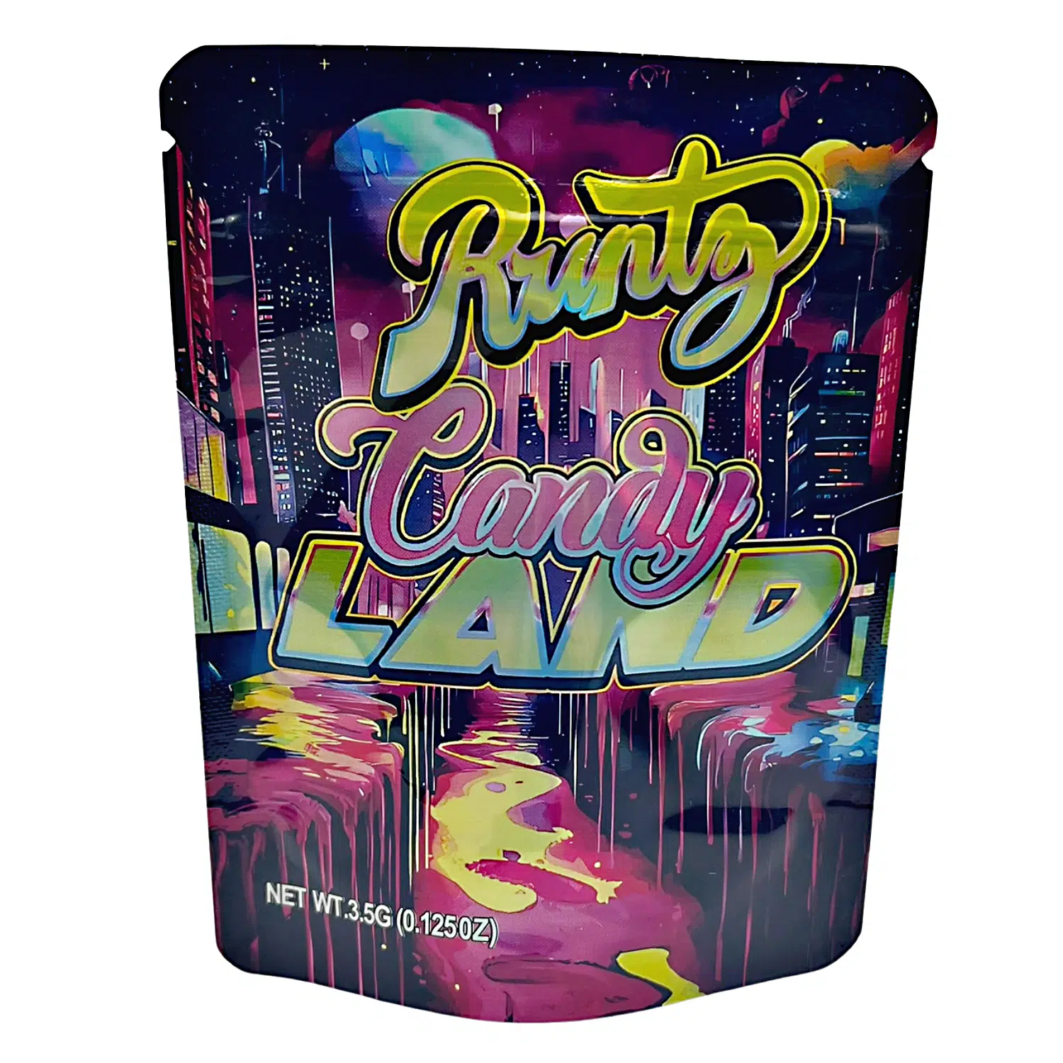 3.5 Gram Mylar Bag – Premium Smell-Proof Packaging - Runtz Candy Land (50 Count) MB-35G-076