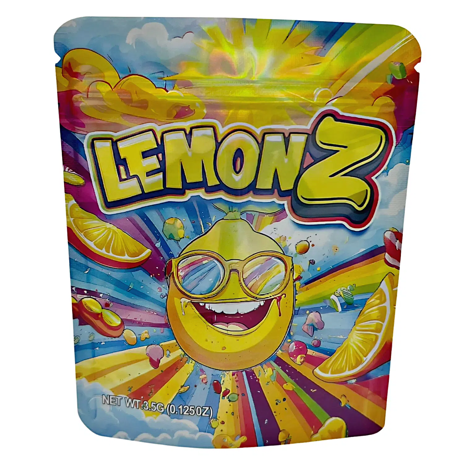 3.5 Gram Mylar Bag – Premium Smell-Proof Packaging - LemonZ (50 Count) MB-35G-077