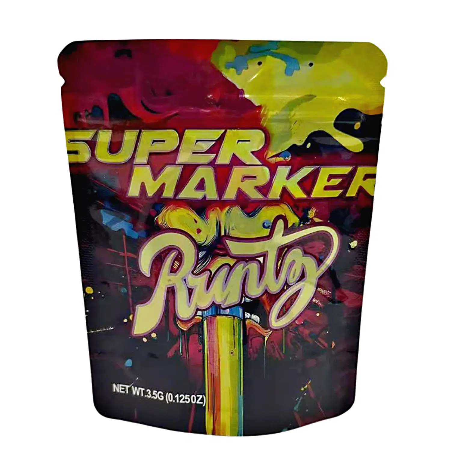 3.5 Gram Mylar Bag – Premium Smell-Proof Packaging - Super Marker Runtz (50 Count) MB-35G-078