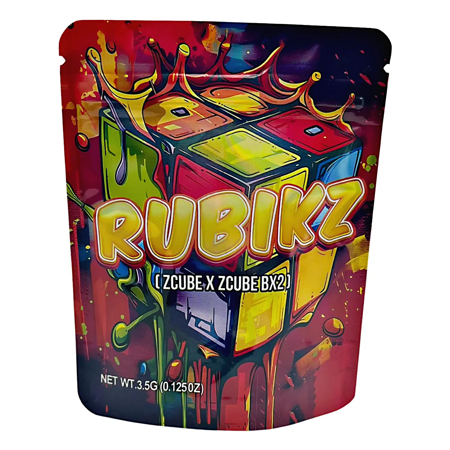 3.5 Gram Mylar Bag – Premium Smell-Proof Flower Packaging - Rubikz (50 Count) MB-35G-088