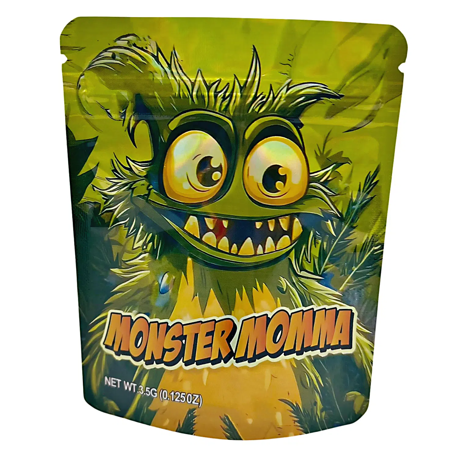 3.5 Gram Mylar Bag – Premium Smell-Proof Packaging - Monster Momma (50 Count) MB-35G-096
