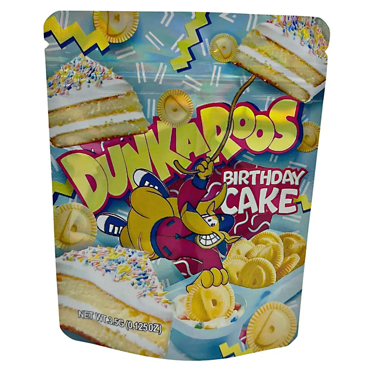 3.5 Gram Mylar Bag – Premium Smell-Proof Packaging - Dunkaroos Birthday Cake (50 Count) MB-35G-097