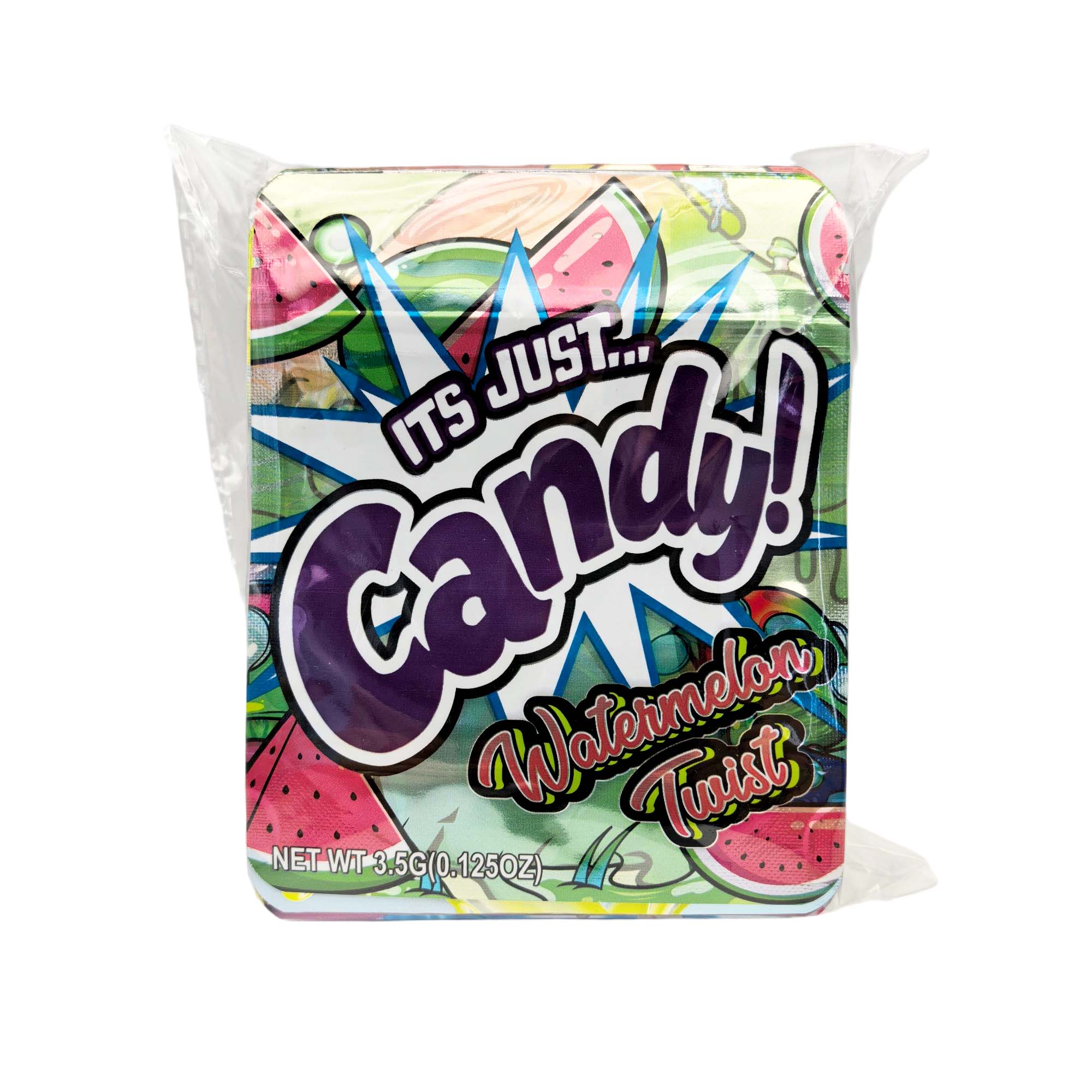 3.5 Gram Mylar Bag – Premium Smell-Proof Packaging - It's Just Candy - Watermelon Twist (50 Count) MB-35G-100 - Image 3
