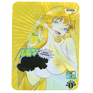 3.5 Gram Mylar Bag – Premium Smell-Proof Packaging - Lemon Popperz (50 Count) MB-35G-300
