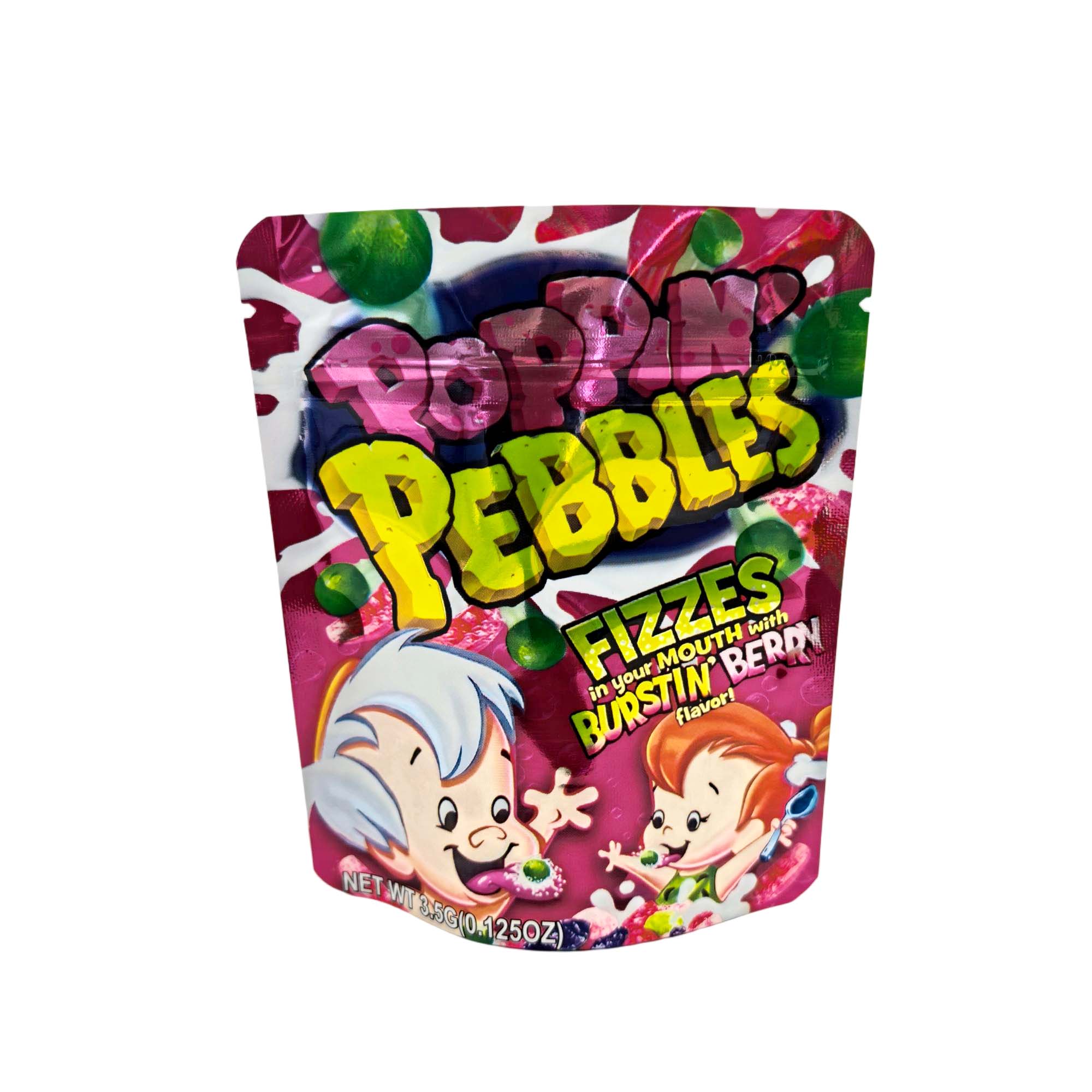 3.5 Gram Mylar Bag – Premium Smell-Proof Packaging - Poppin' Pebbles - Fizzes (50 Count) MB-35G-105