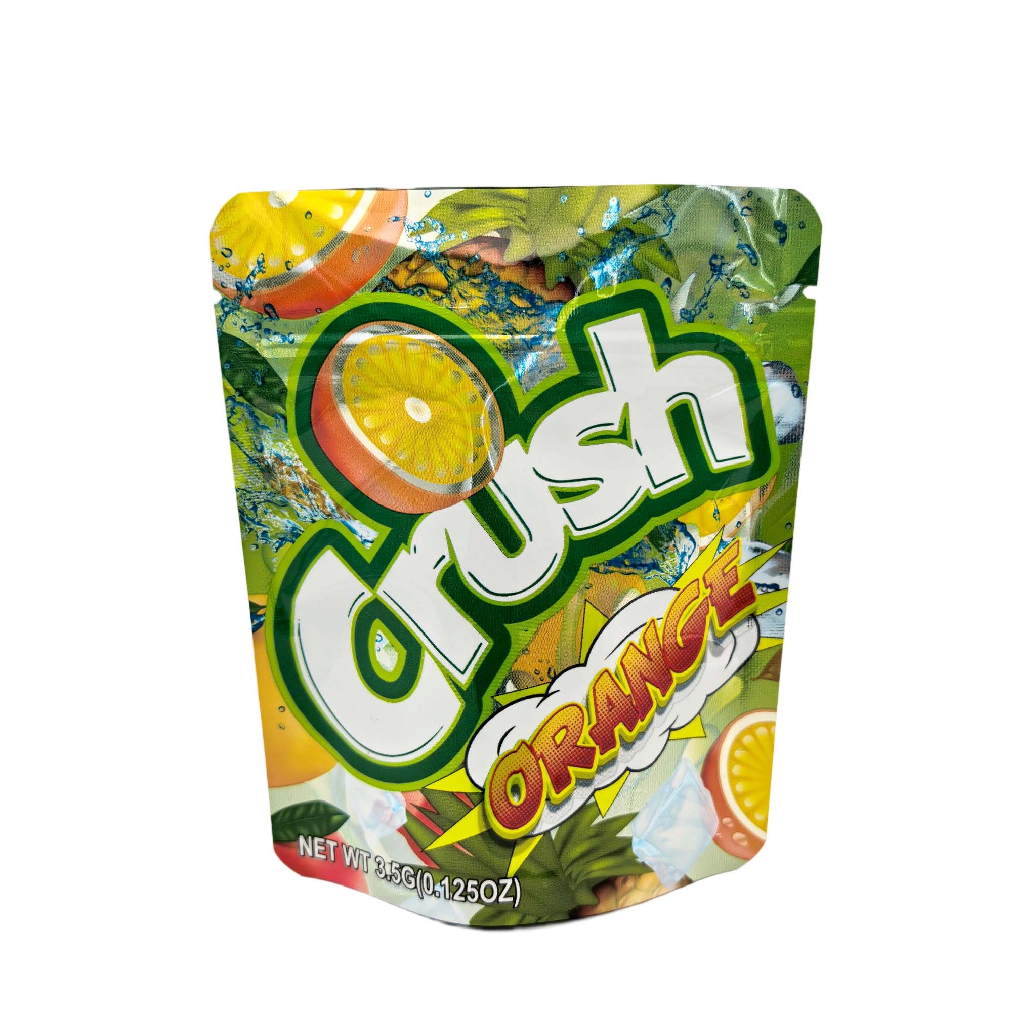 3.5 Gram Mylar Bag – Premium Smell-Proof Packaging - Crush - Orange (50 Count) MB-35G-109