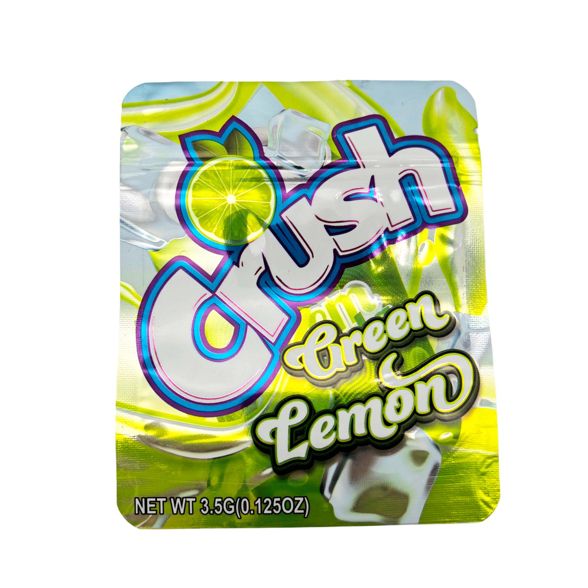 3.5 Gram Mylar Bag – Premium Smell-Proof Packaging - Crush - Green Lemon (50 Count) MB-35G-110 - Image 2
