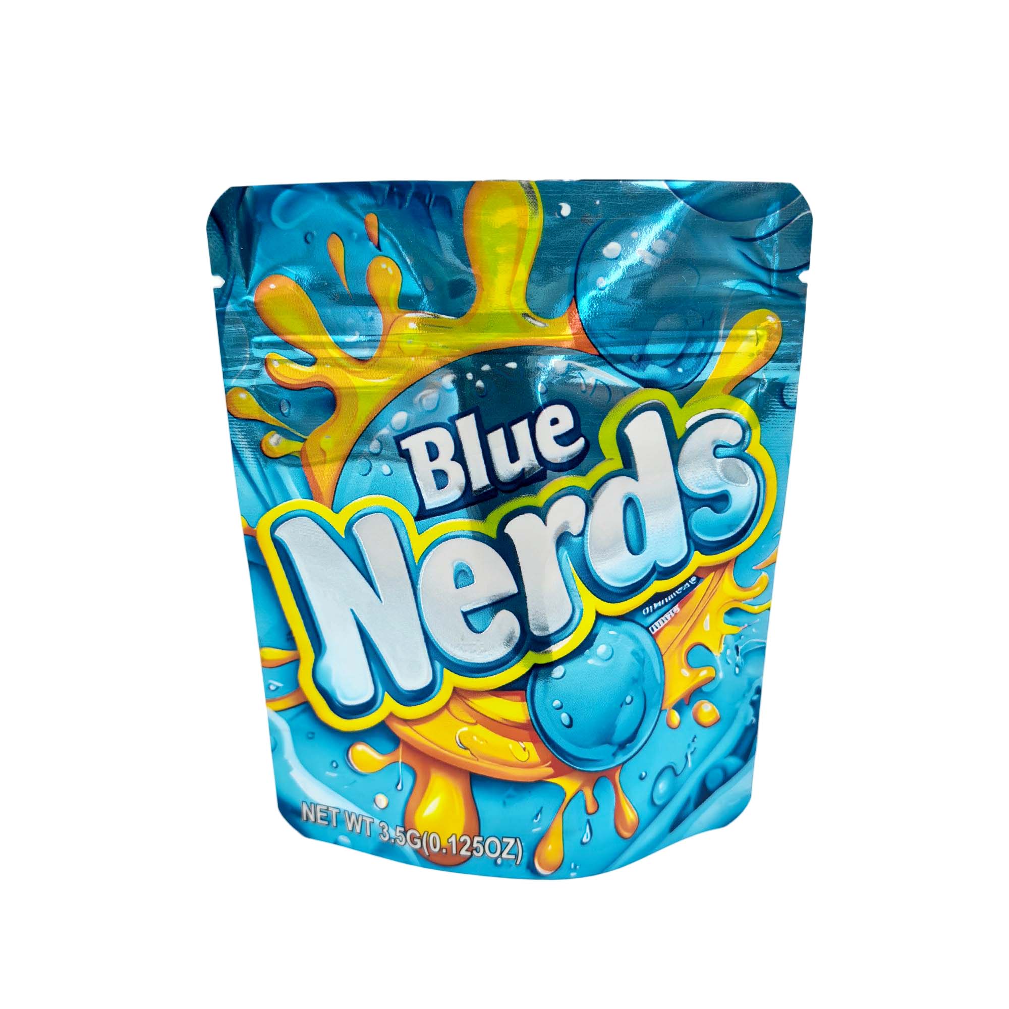 3.5 Gram Mylar Bag – Premium Smell-Proof Packaging - Blue Nerds (50 Count) MB-35G-114