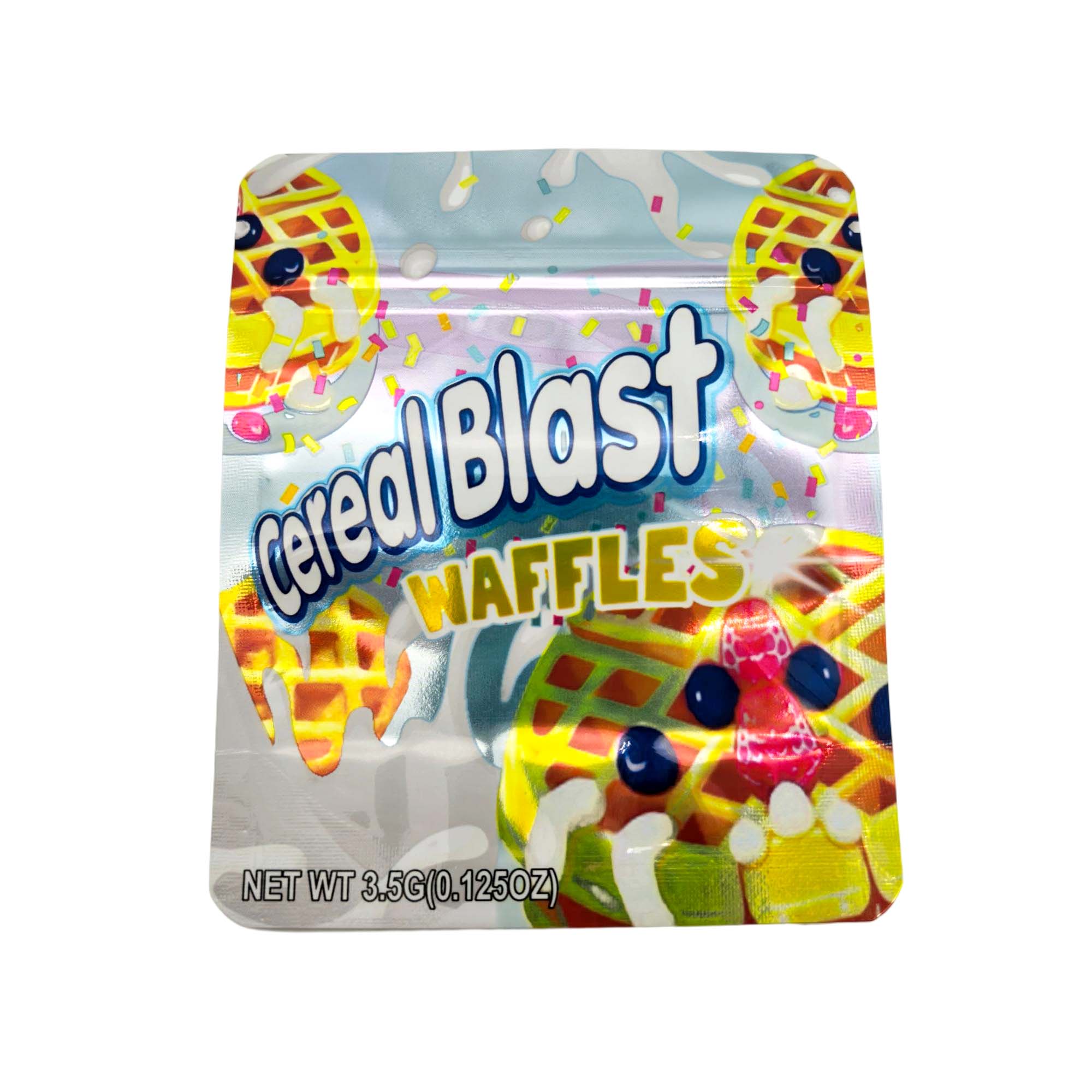 3.5 Gram Mylar Bag – Premium Smell-Proof Packaging - Cereal Blast - Waffles (50 Count) MB-35G-115 - Image 2