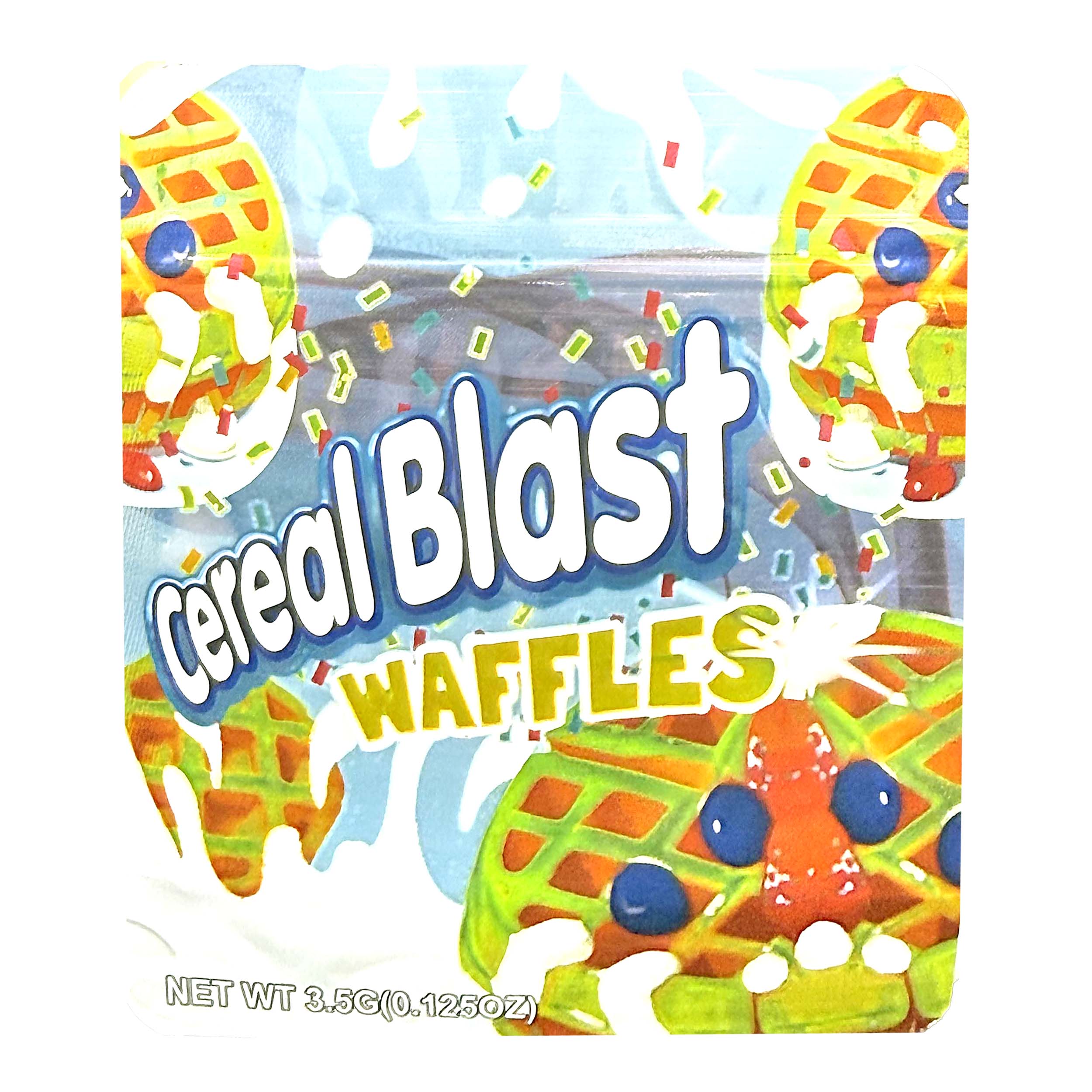 3.5 Gram Mylar Bag – Premium Smell-Proof Packaging - Cereal Blast - Waffles (50 Count) MB-35G-115 - Image 4