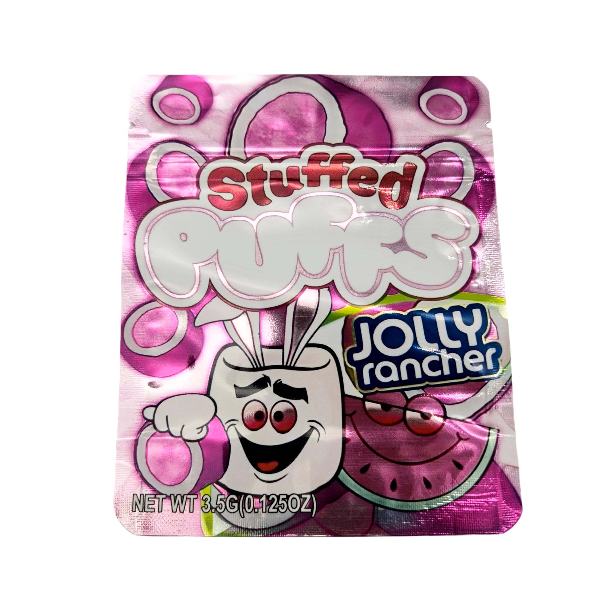 3.5 Gram Mylar Bag – Premium Smell-Proof Packaging - Stuffed Puffs - Jolly Rancher (50 Count) MB-35G-119 - Image 2