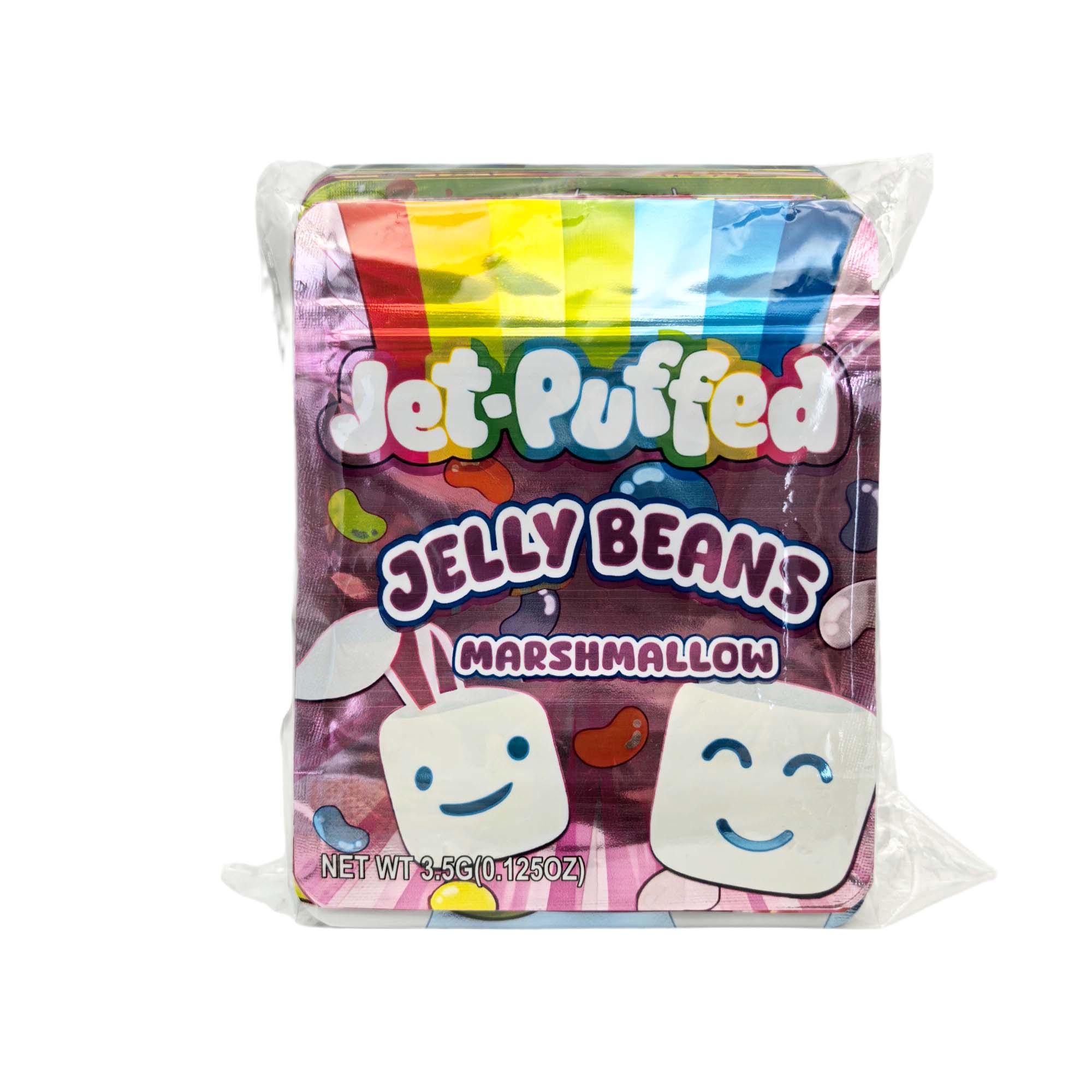 3.5 Gram Mylar Bag – Premium Smell-Proof Packaging - Jet-Puffed - Jelly Beans Marshmallow (50 Count) MB-35G-120 - Image 3