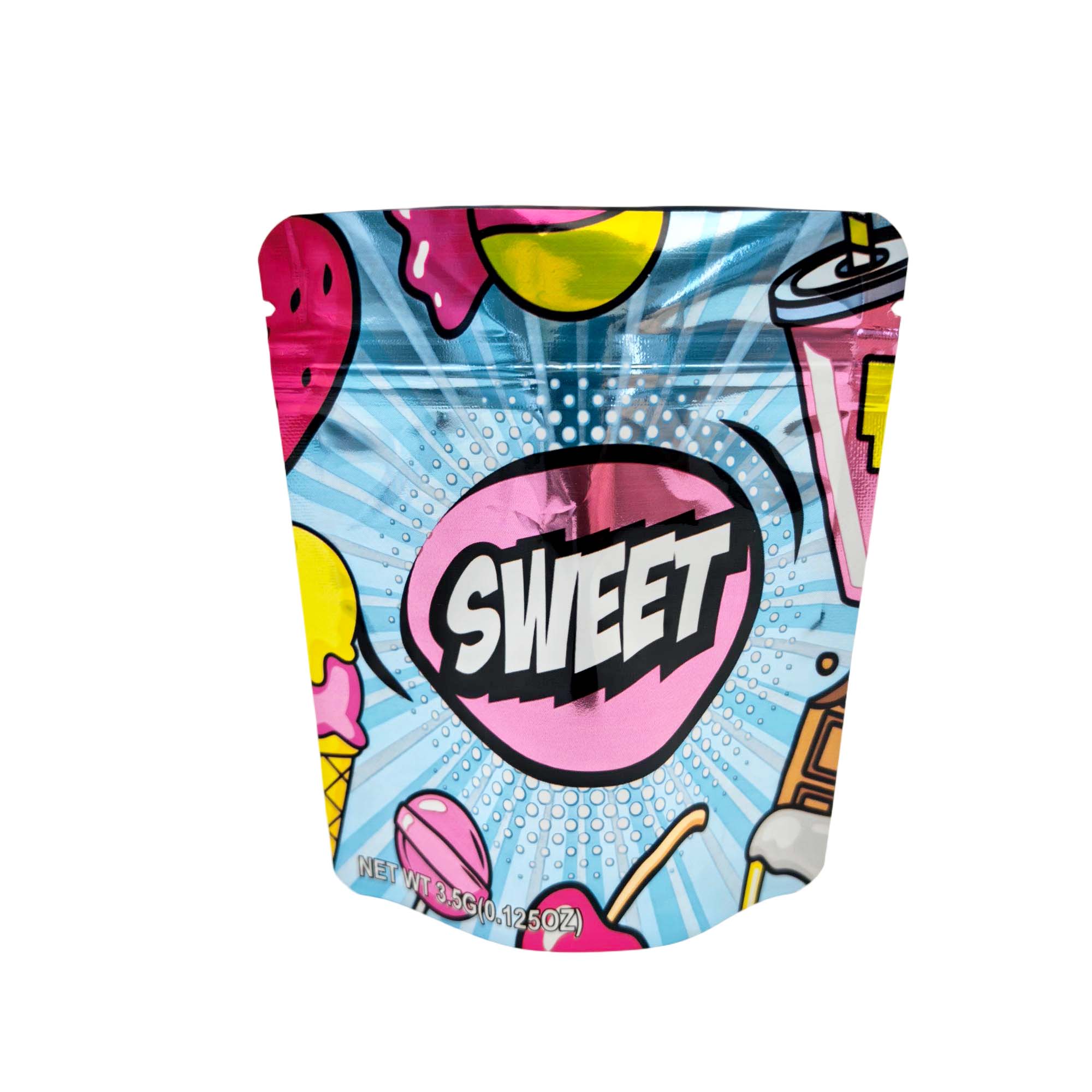 3.5 Gram Mylar Bag – Premium Smell-Proof Packaging - Sweet (50 Count) MB-35G-122