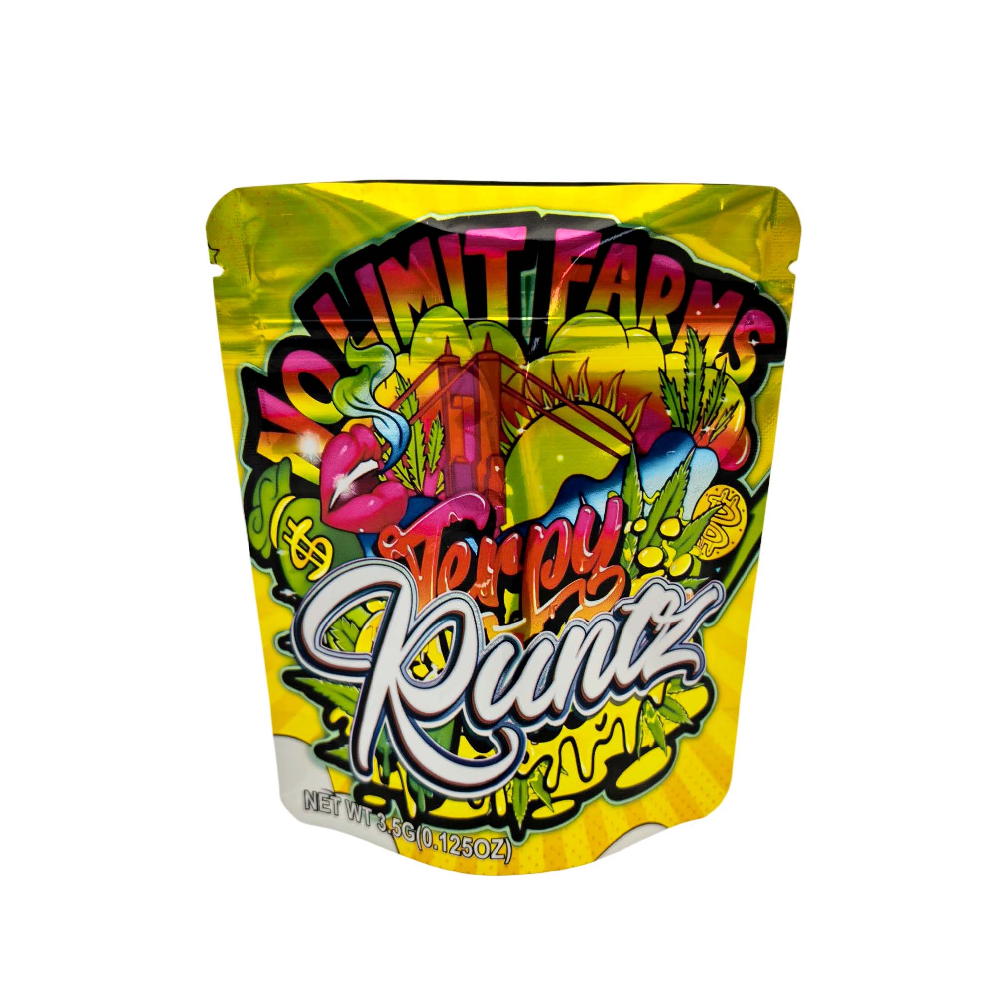3.5 Gram Mylar Bag – Premium Smell-Proof Packaging - No Limit Farms (50 Count) MB-35G-128