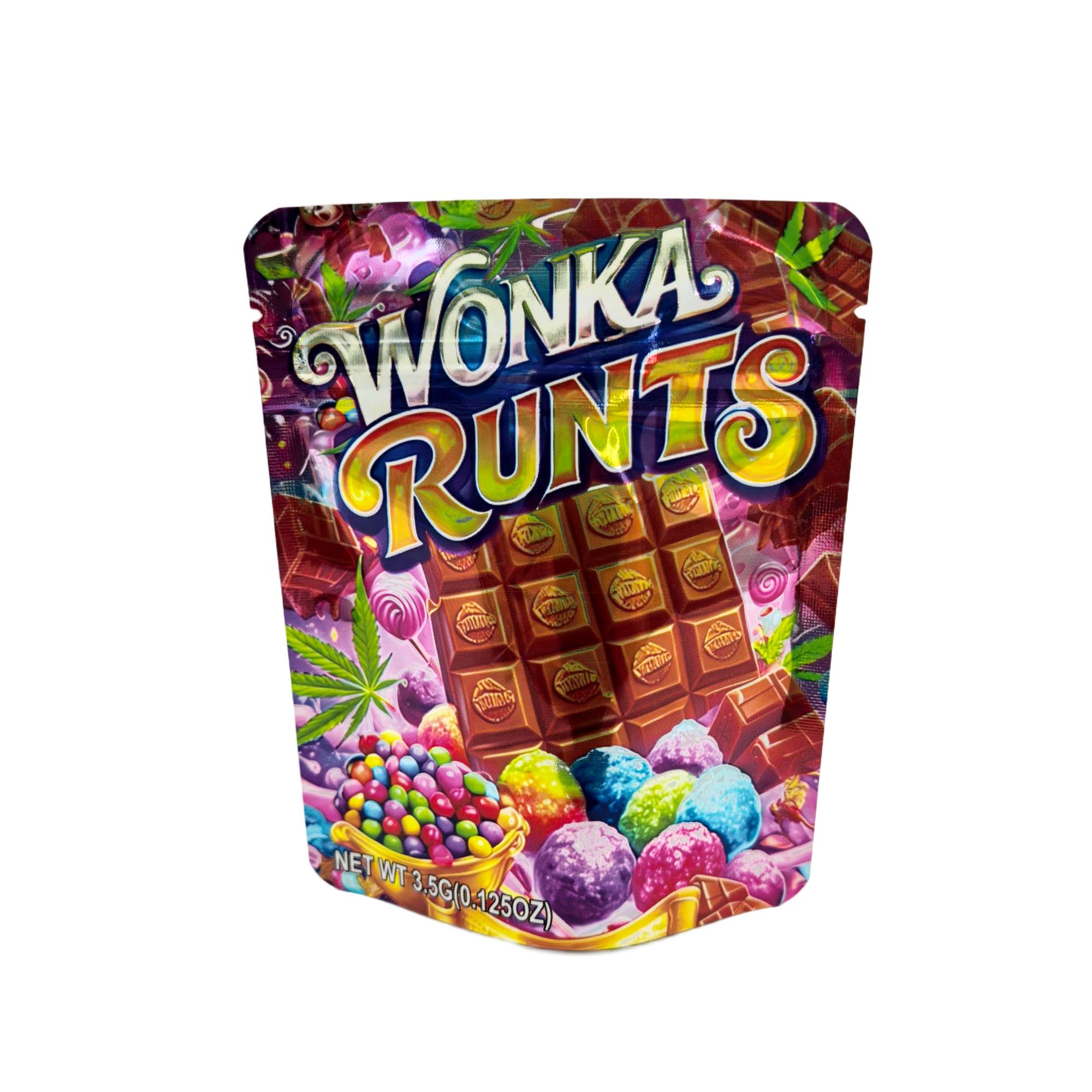 3.5 Gram Mylar Bag – Premium Smell-Proof Packaging - Wonka Runtz(50 Count) MB-35G-136