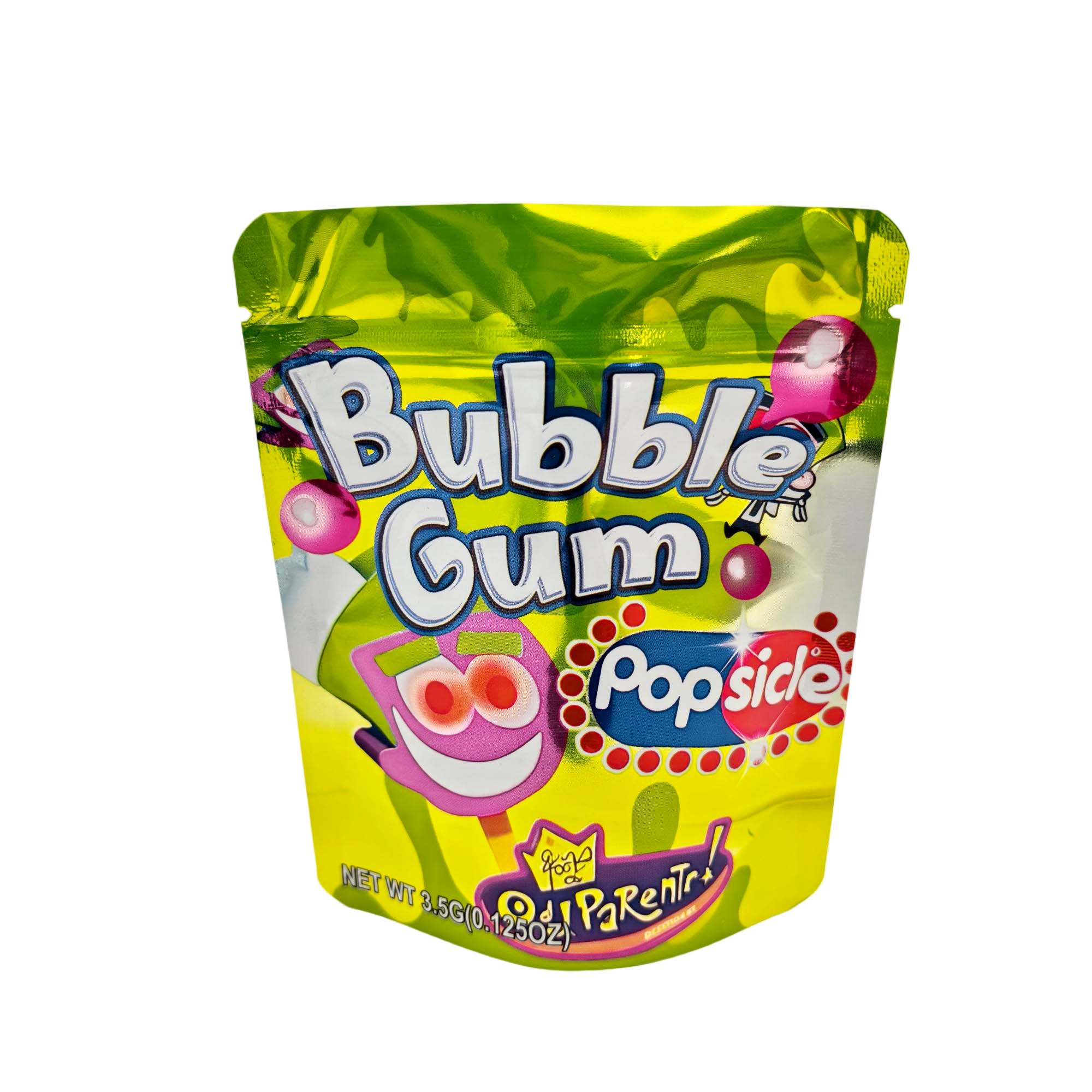 3.5 Gram Mylar Bag – Premium Smell-Proof Packaging - Bubble Gum Popsicle (50 Count) MB-35G-148