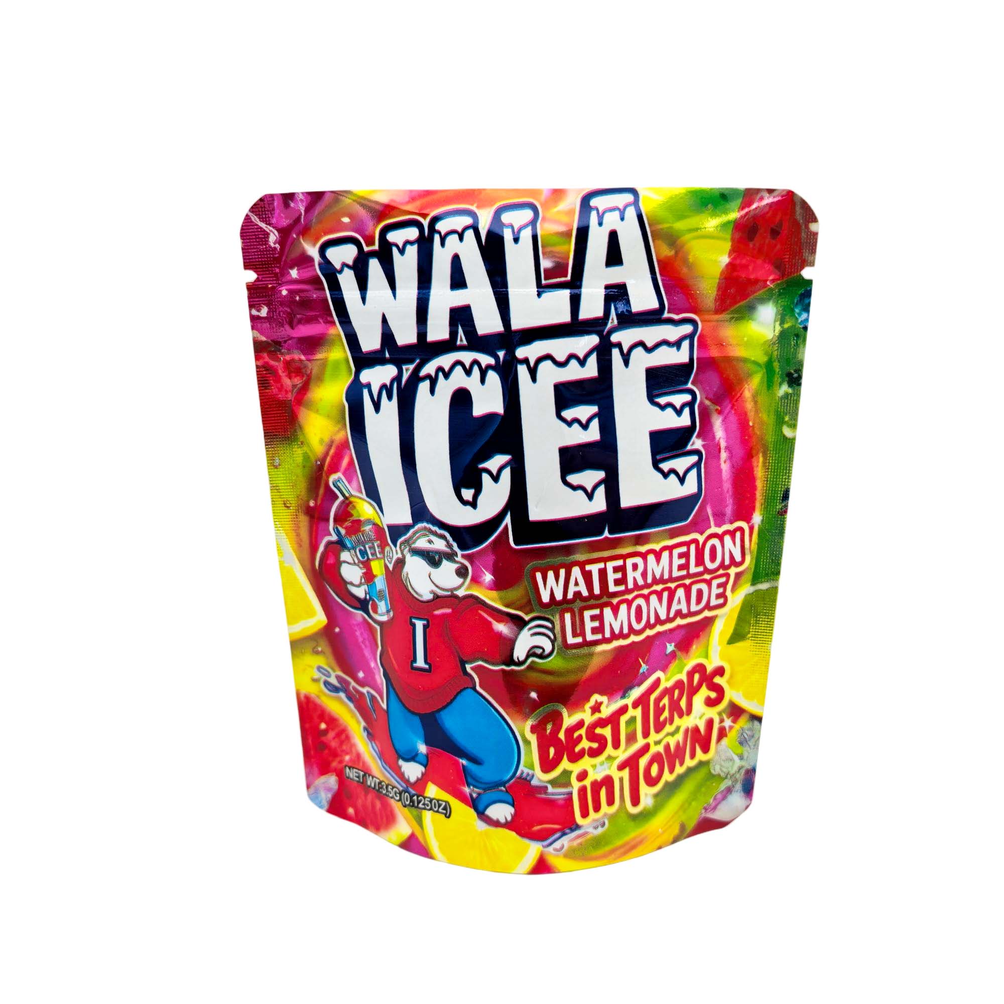 3.5 Gram Mylar Bag – Premium Smell-Proof Packaging - Wala Icee - Watermelon Lemonade (50 Count) MB-35G-149