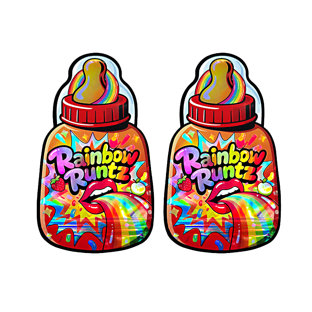 3.5g Designer Shape Mylar Bag – Premium Packaging (50 Count) Rainbow Runtz - MB-BABY-001 - Image 2