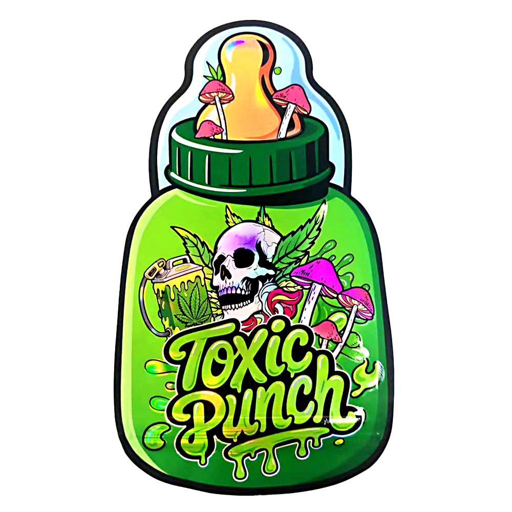 3.5g Designer Shape Mylar Bag – Premium Packaging (50 Count) Toxic Punch - MB-BABY-002