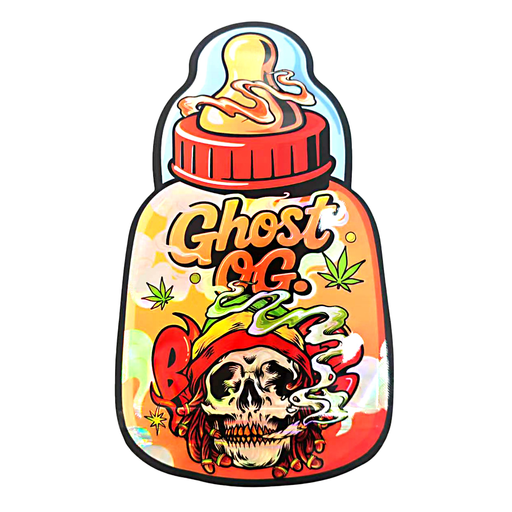 3.5g Designer Shape Mylar Bag – Premium Packaging (50 Count) Ghost OG - MB-BABY-006