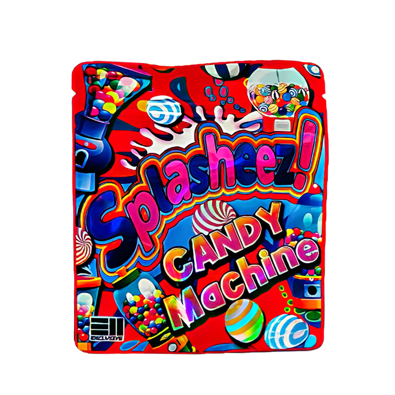3.5g Shaped Mylar Bag Premium Smell-Proof Packaging - Splasheez! Candy Machine (50 Count) MB35-NSHAPE-005