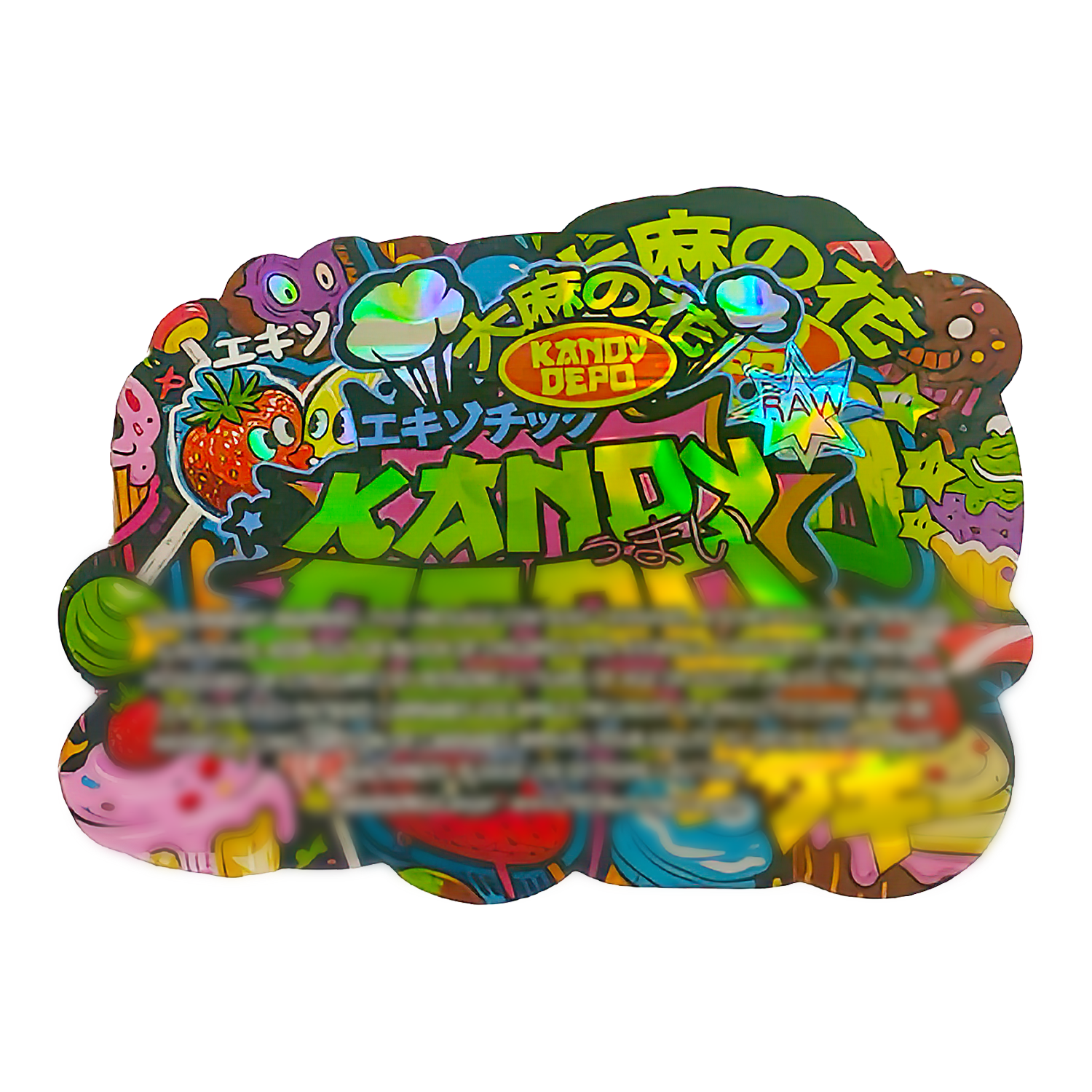 3.5g Shaped Mylar Bag (50 Count) Kandy Depo Lemon Strawberry MB35-SHAPE-024 - Image 2