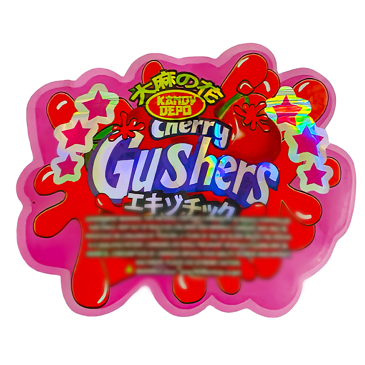 3.5g Shaped Mylar Bag (50 Count) Cherry Gushers MB35-SHAPE-035 - Image 2