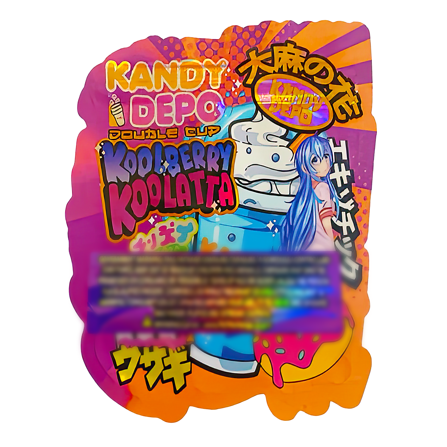 3.5g Shaped Mylar Bag (50 Count) Kandy Depo Koolberry Koolatta MB35-SHAPE-041 - Image 2
