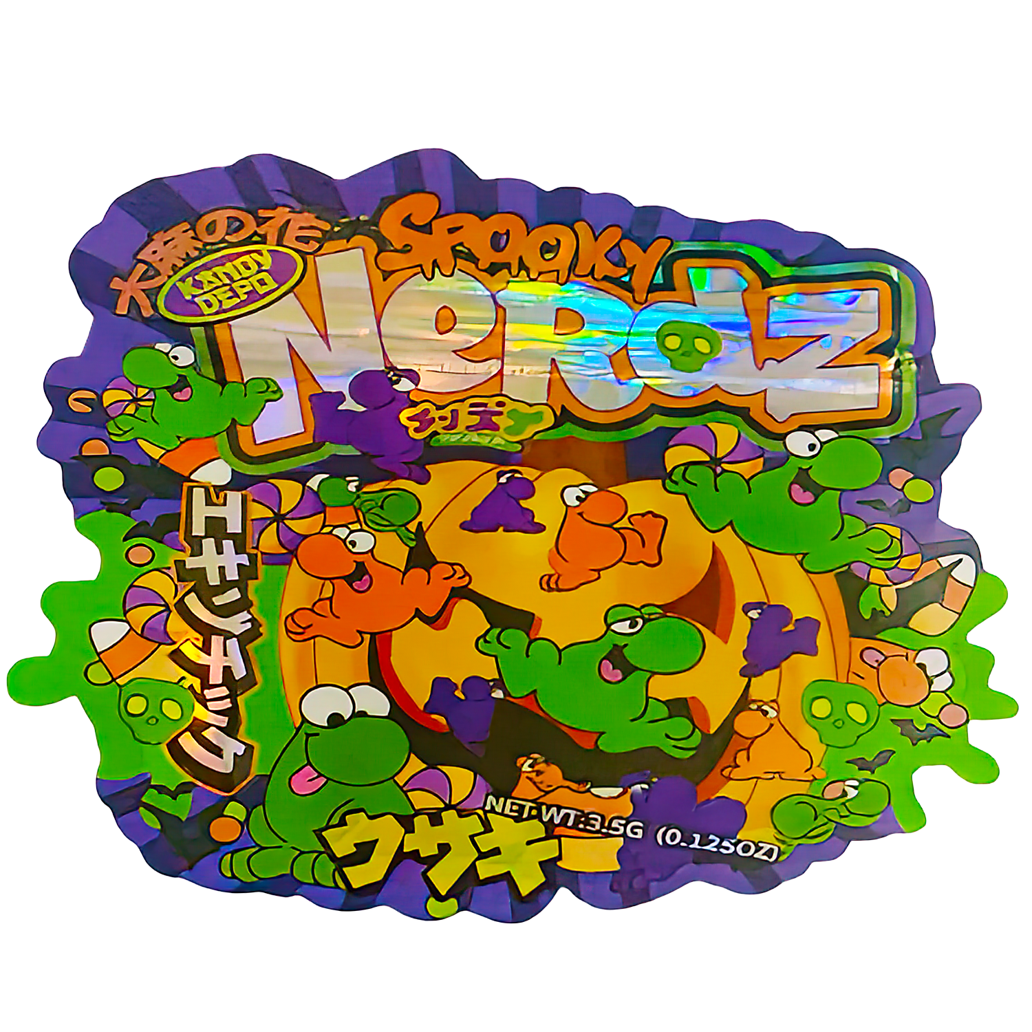 3.5g Shaped Mylar Bag (50 Count) Spooky Nerdz MB35-SHAPE-046