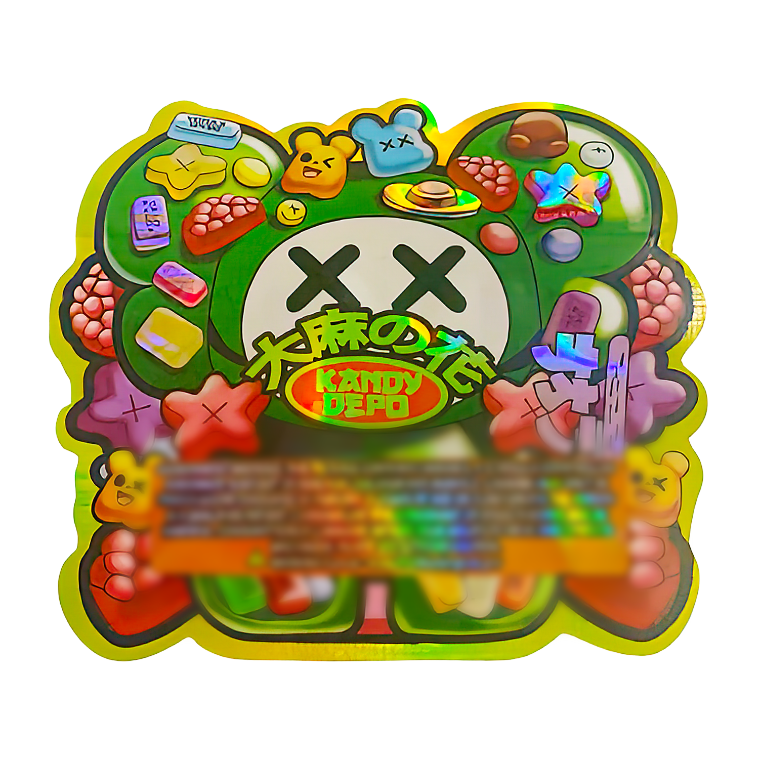 3.5g Shaped Mylar Bag (50 Count) Kandy Depo Bear XX MB35-SHAPE-052 - Image 2