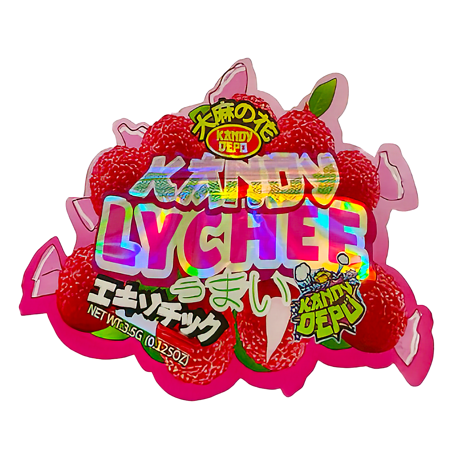 3.5g Shaped Mylar Bag (50 Count) Kandy Lyuchee MB35-SHAPE-054