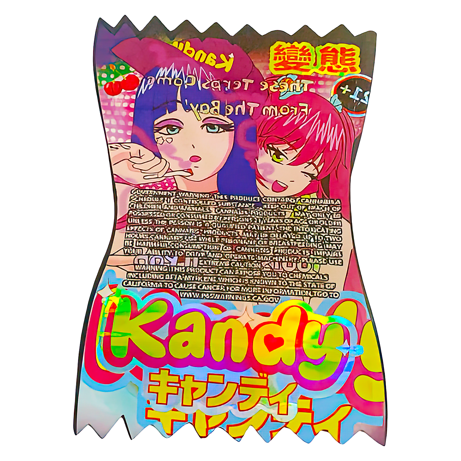 3.5g Shaped Mylar Bag (50 Count) Marshmallow Tootsie Roll Pop Kandy MB35-SHAPE-062 - Image 2