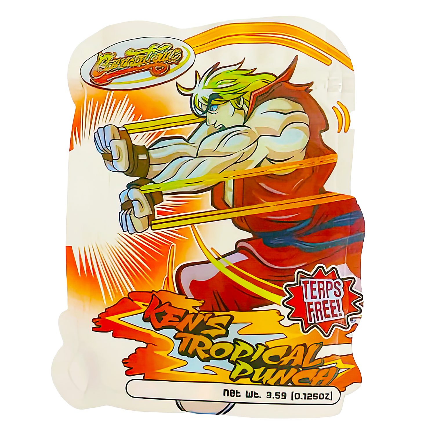 3.5g Shaped Mylar Bag (50 Count) Ken's Tropical Punch MB35-SHAPE-065