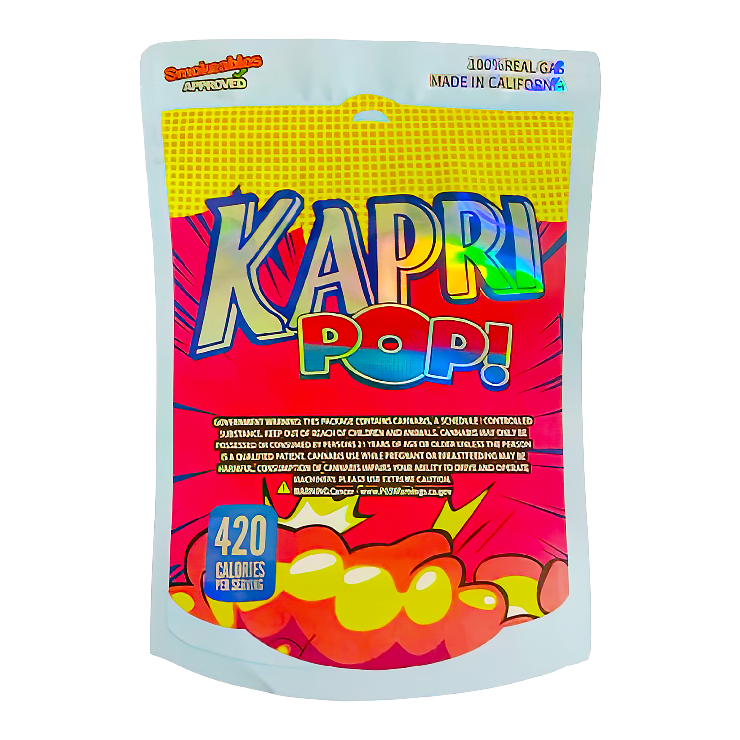 3.5g Shaped Mylar Bag (50 Count) Kapri Pop MB35-SHAPE-076 - Image 2