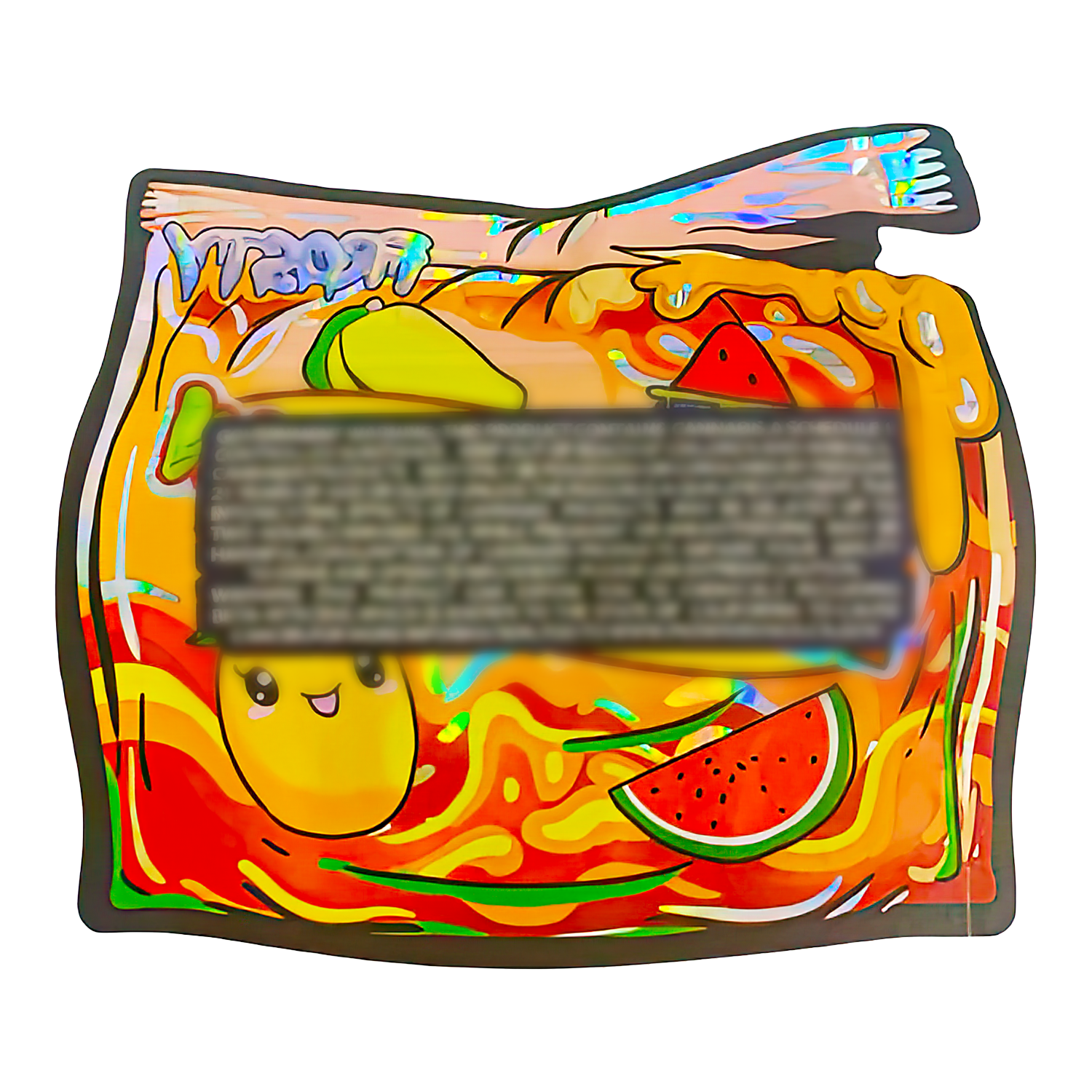 3.5g Shaped Mylar Bag (50 Count) Frosty Mango Melon MB35-SHAPE-096 - Image 2