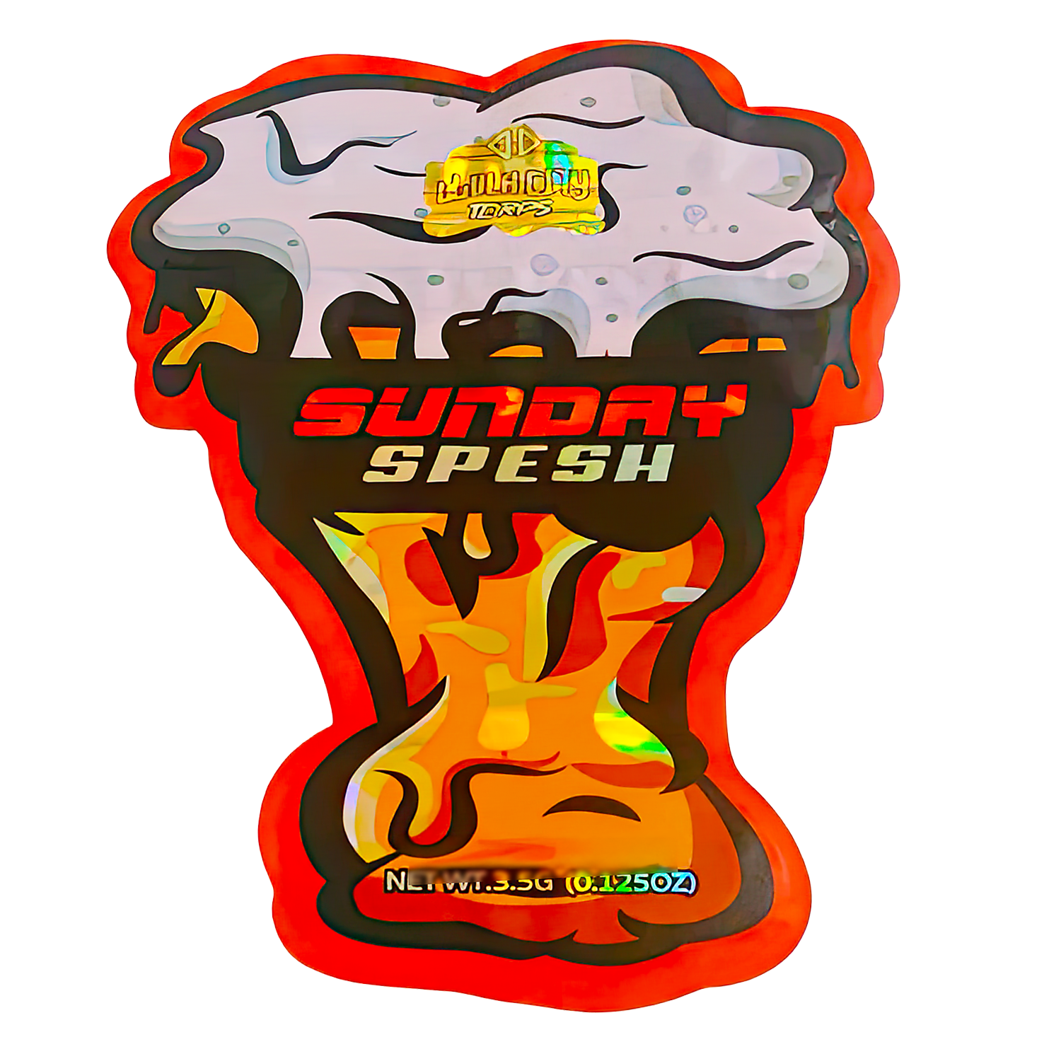 3.5g Shaped Mylar Bag (50 Count) Sunday Spesh MB35-SHAPE-102