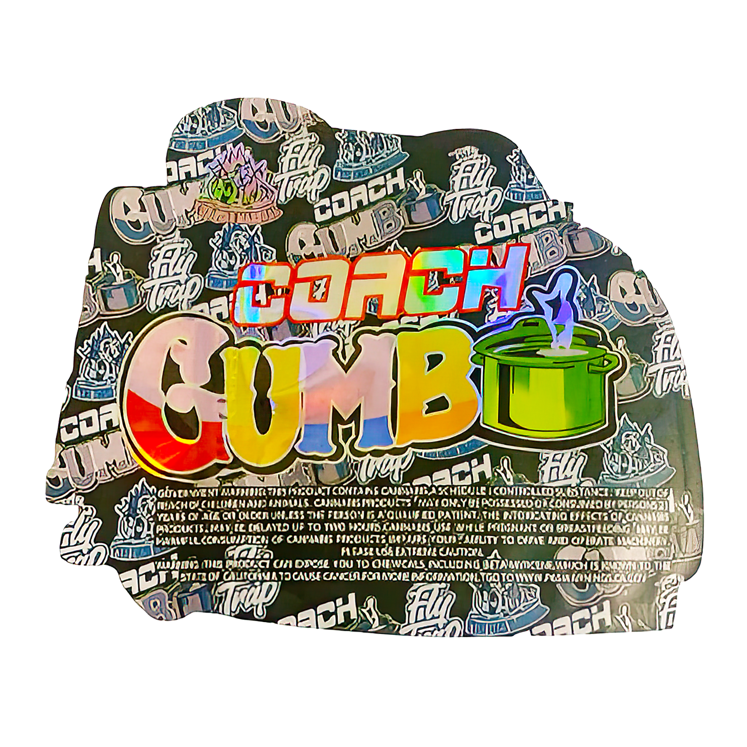 3.5g Shaped Mylar Bag (50 Count) Coach Gumbo MB35-SHAPE-103 - Image 2
