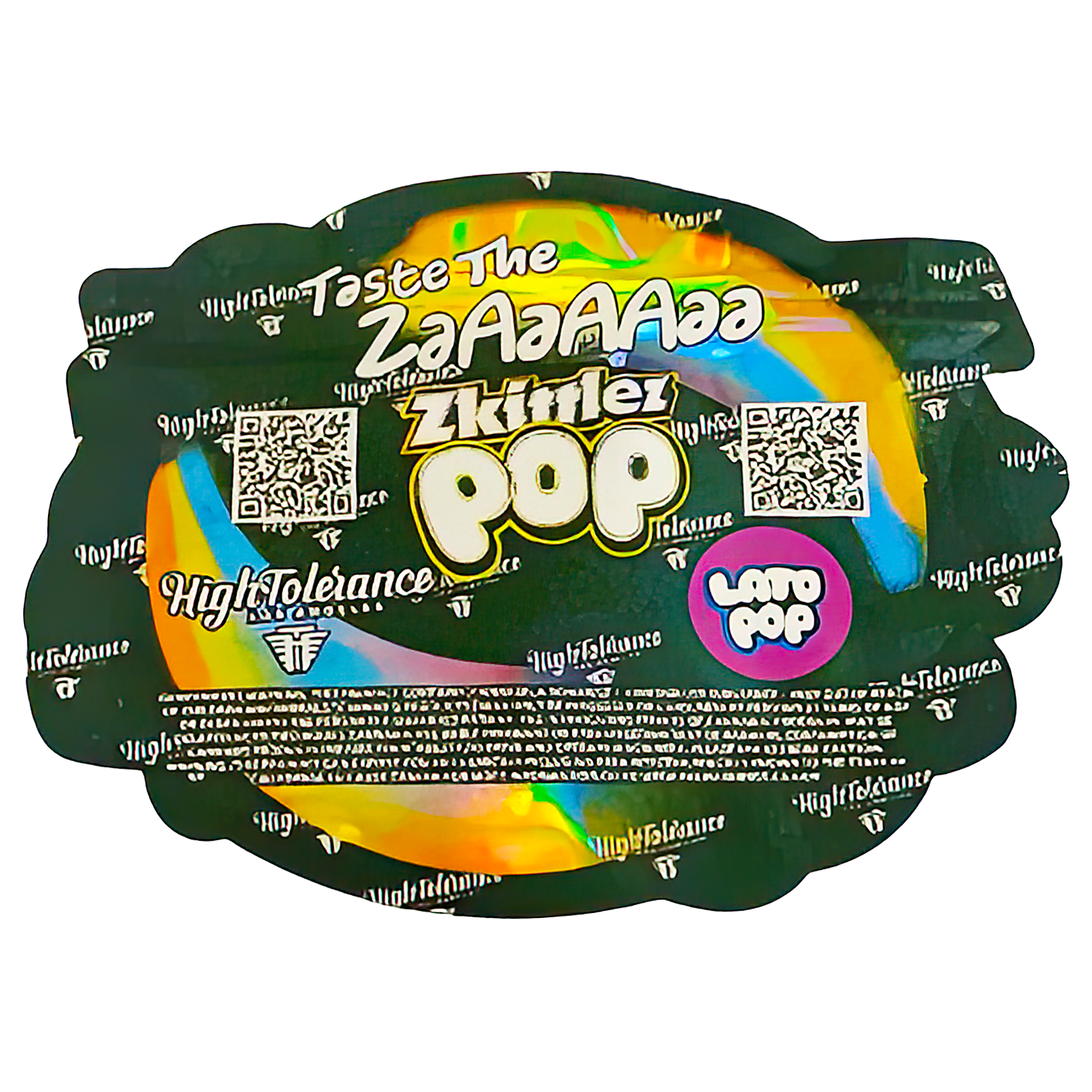 3.5g Shaped Mylar Bag (50 Count) Zkittlez Pop MB35-SHAPE-116 - Image 2