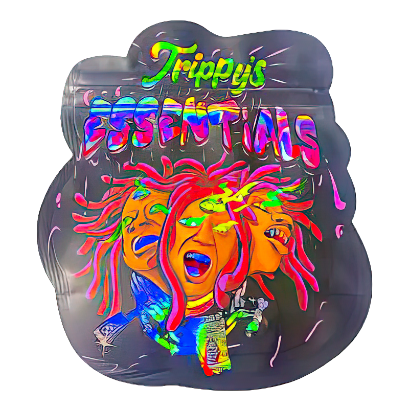 50 Pack - 3.5G Shaped Mylar Bags - Trippy's Essentials - MB35-SHAPE-130