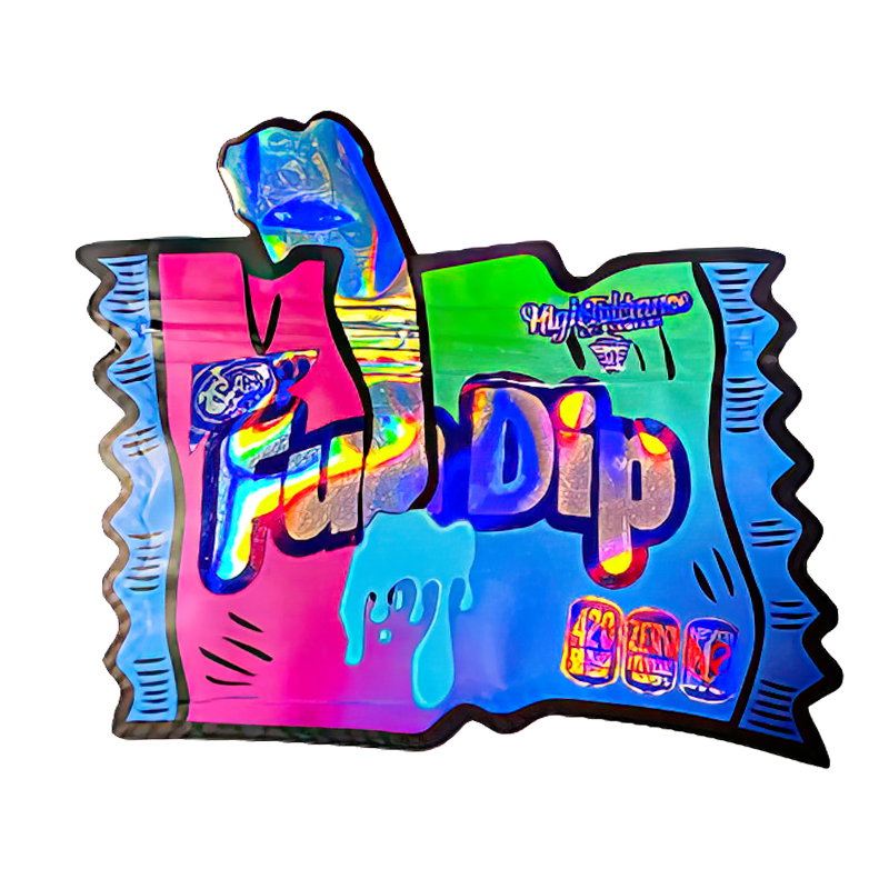 50 Pack - 3.5G Shaped Mylar Bags - High Tolerance Fun Dip - MB35-SHAPE-155