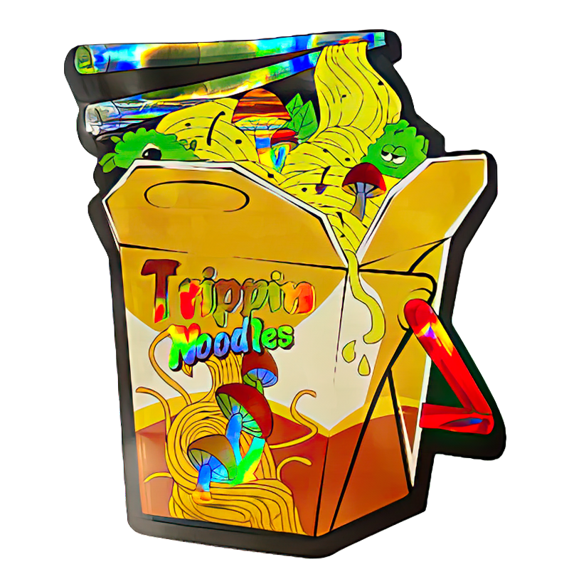 50 Pack - 3.5G Shaped Mylar Bags - Tripping Noodles - MB35-SHAPE-162