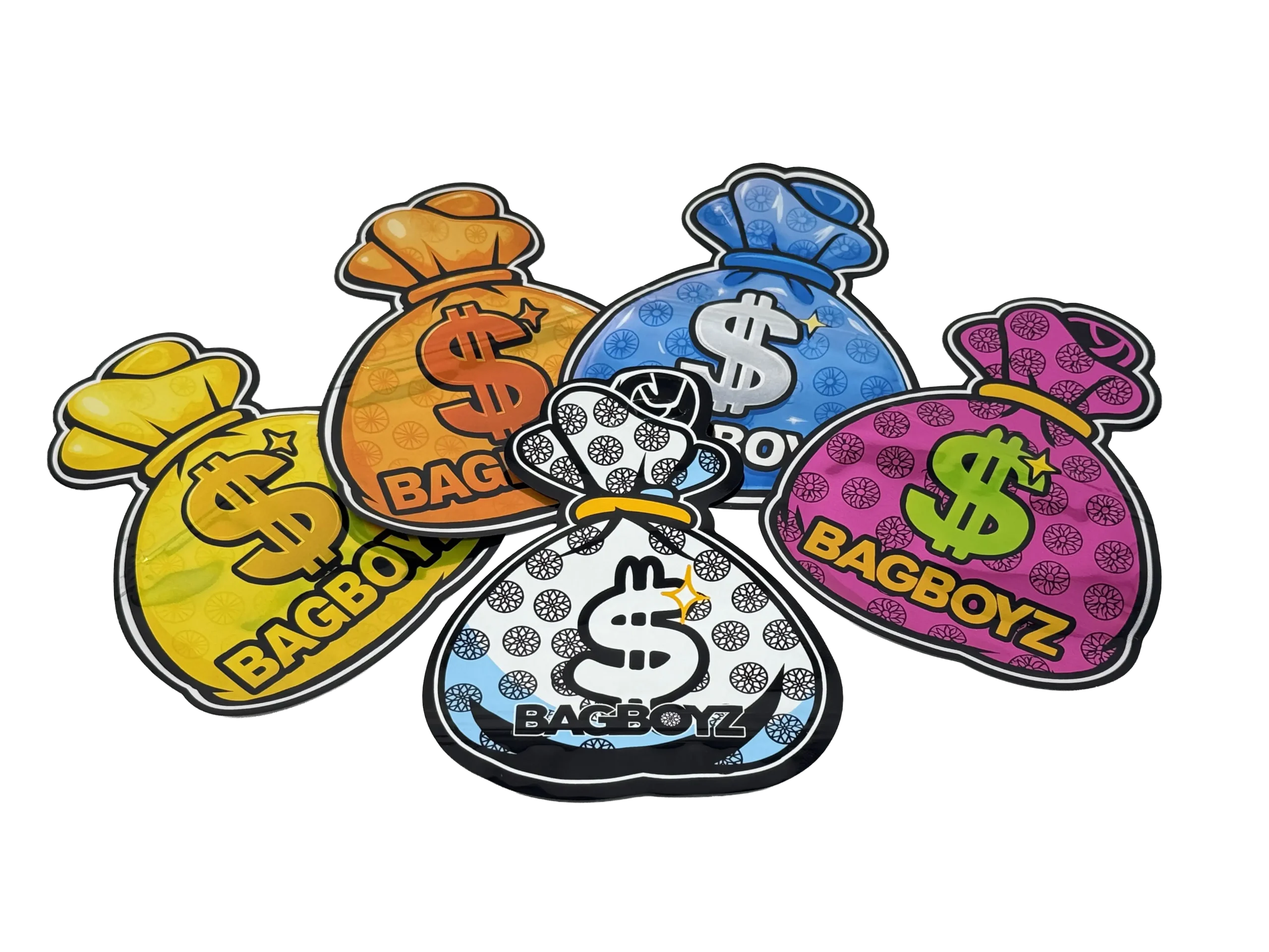 (50 Pack) 3.5 Mylar Bag Mix Collection (BAGBOYZ)