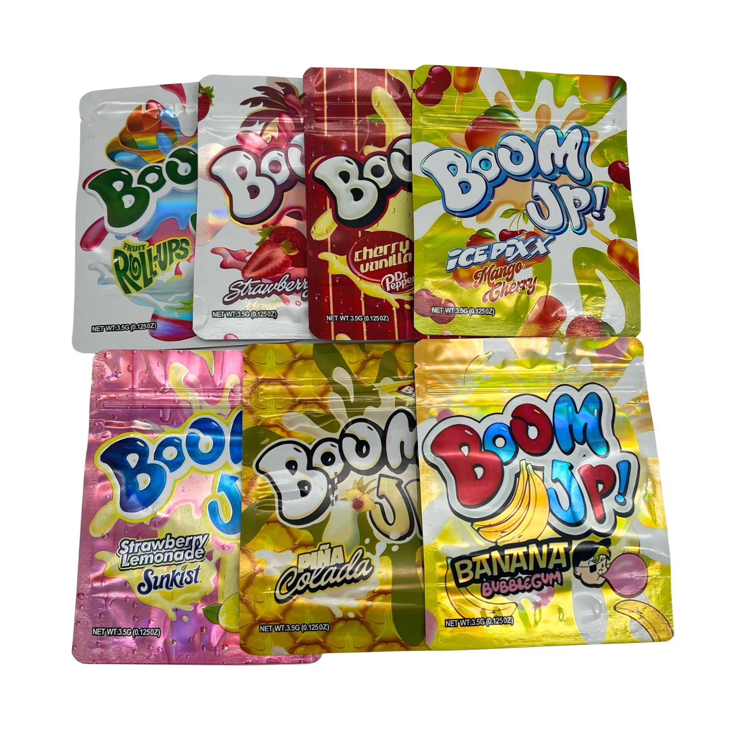 (50 Pack) 3.5 Mylar Bag Mix Collection (BOOM UP) - Image 2