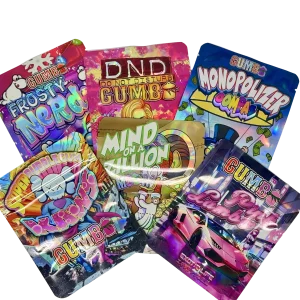 (50 Count) 3.5g Mylar Bags Mix Designs (GUMBO)