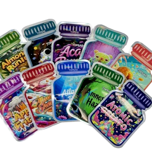 (50 Count) 3.5g Mylar Bags Mix Designs (PHARMA BOTTLE)