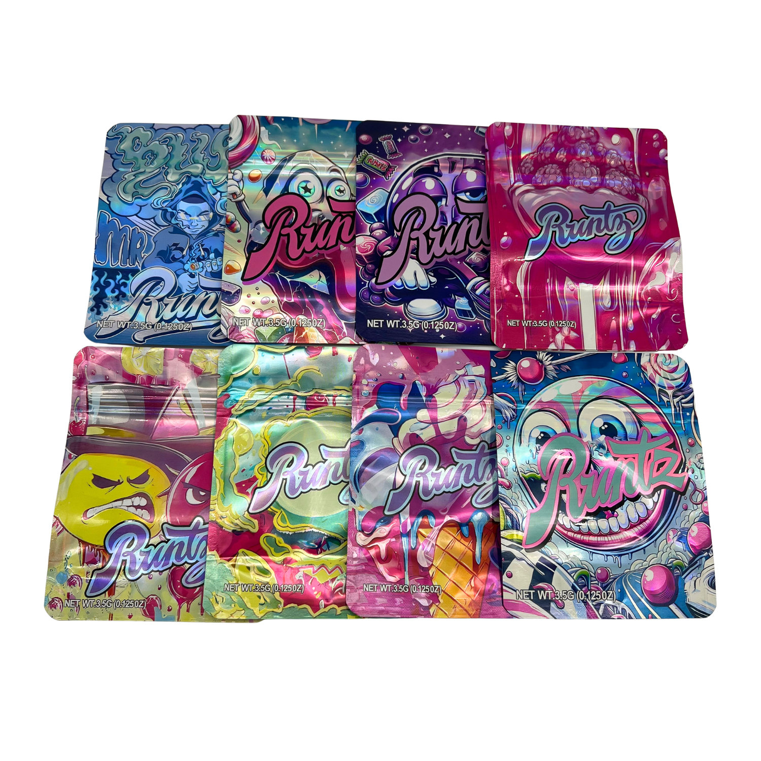 (50 Count) 3.5g Mylar Bags Mix Designs (RUNTZ) - Image 3