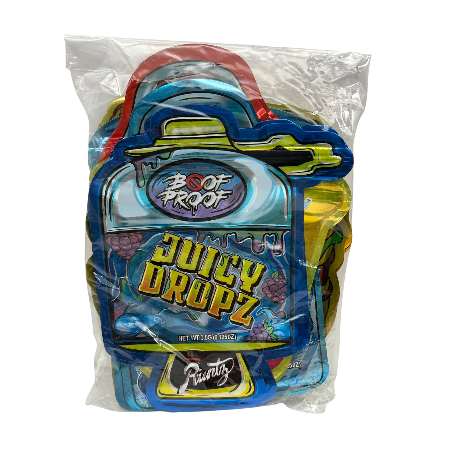 (50 Pack) 3.5 Mylar Bag Mix Collection (SHAPED RUNTZ) - Image 3