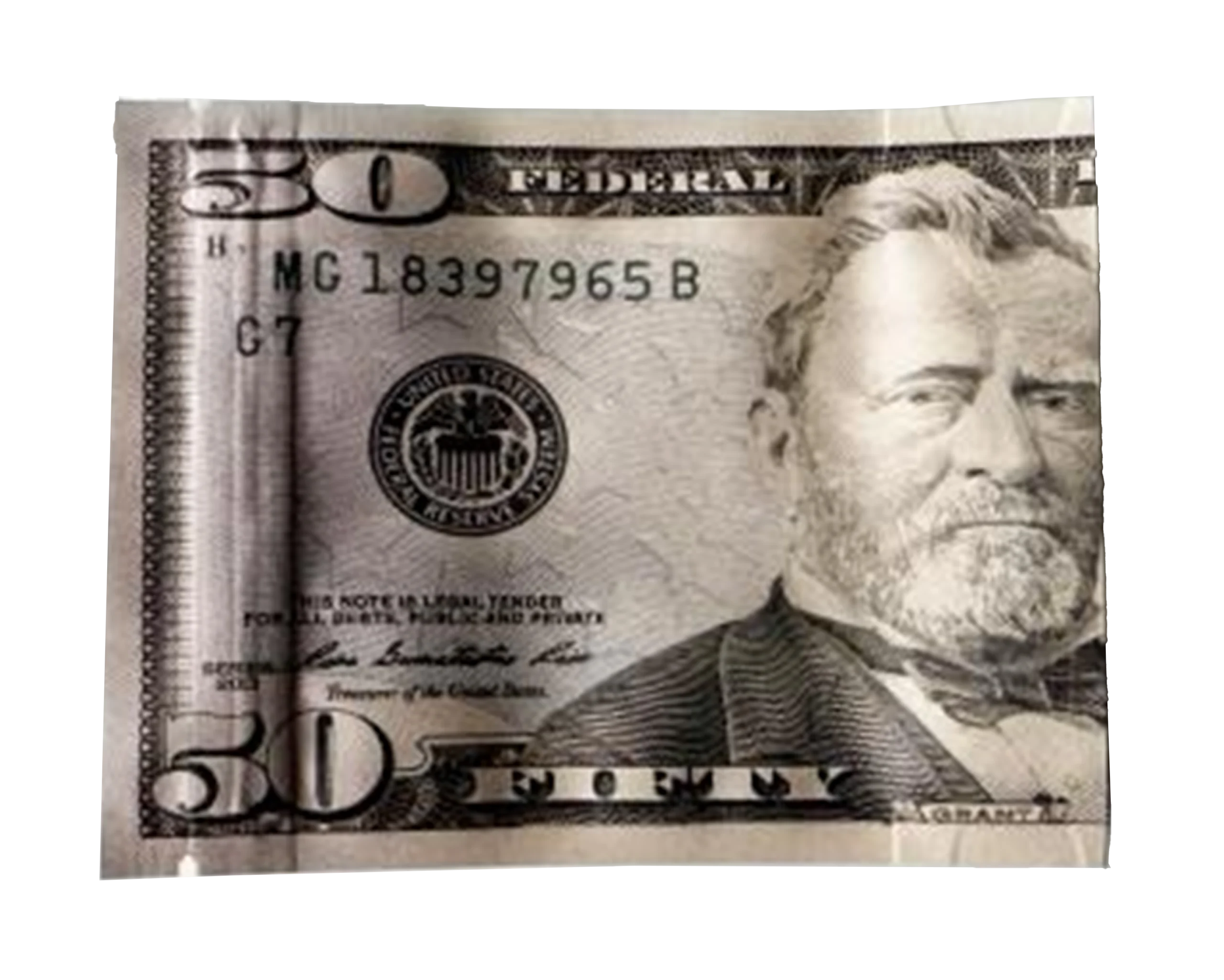 3.5 Gram Money Mylar Bag – Premium Smell-Proof Packaging - Fifty Dollar Bill Vers 1 (50 Count) MMB-35G-002 - Image 2